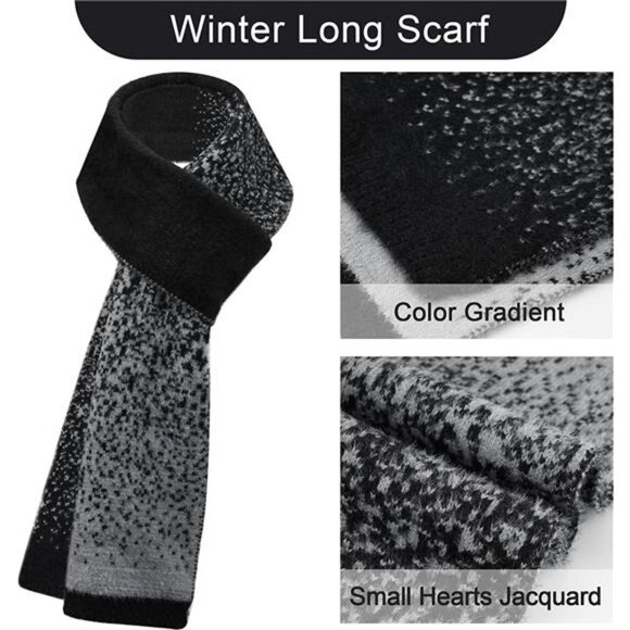 Women\'s Winter Knit Beanie Hats and Touchscreen Gloves Long Scarf Set main image 6